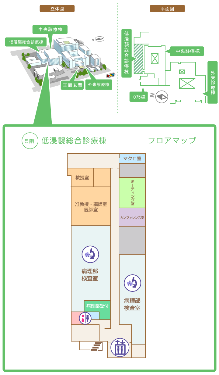 神戸大学医学部附属病院　院内地図