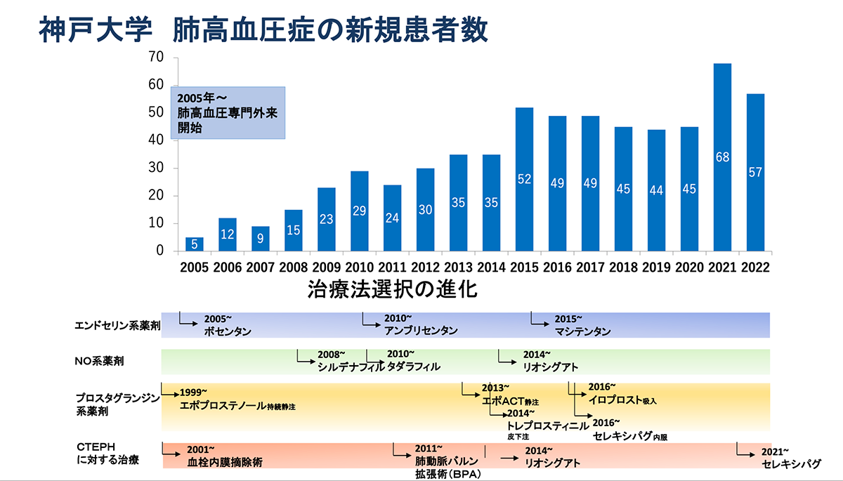 肺高血圧症の新規患者数