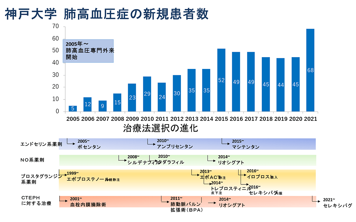肺高血圧新患数の推移