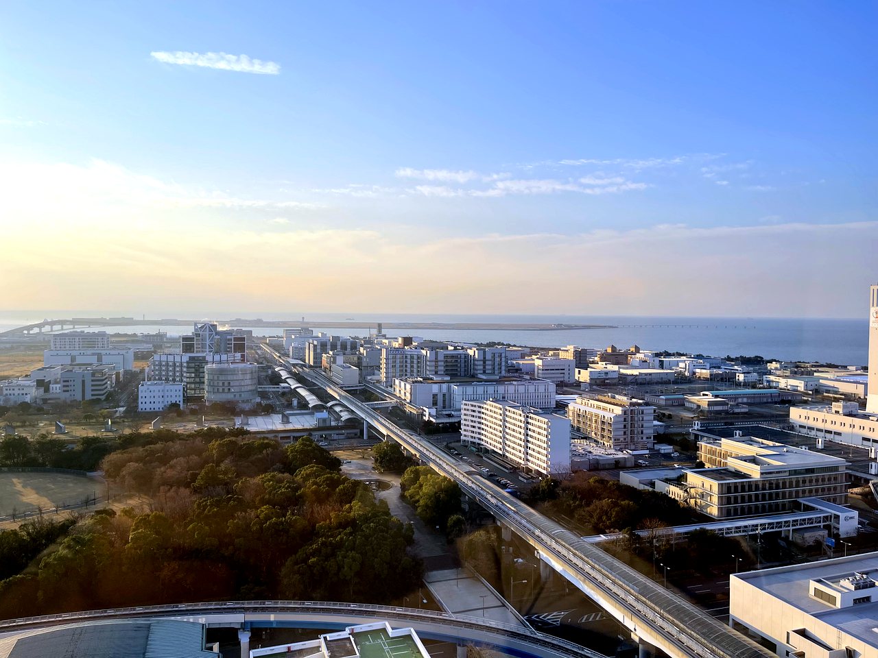 Kobe bay area in soft light