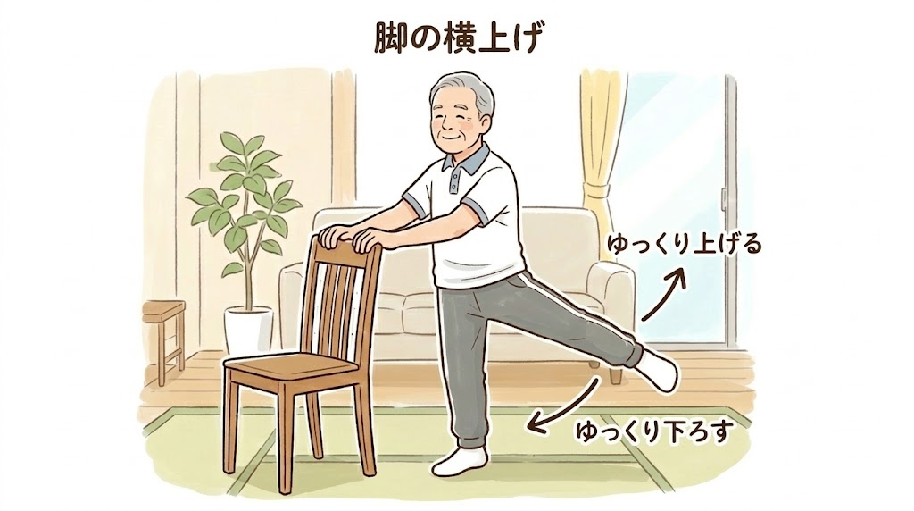 脚の横上げ