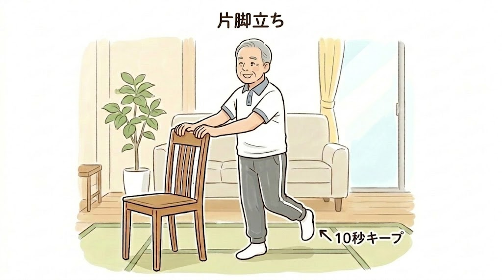 片脚立ち