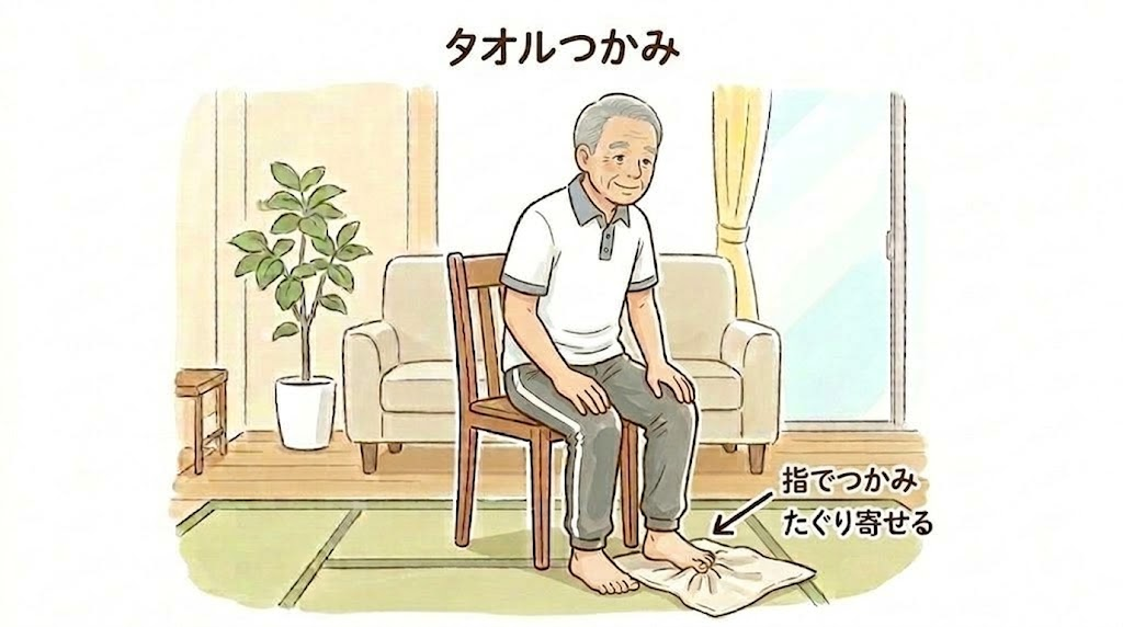 タオルつかみ