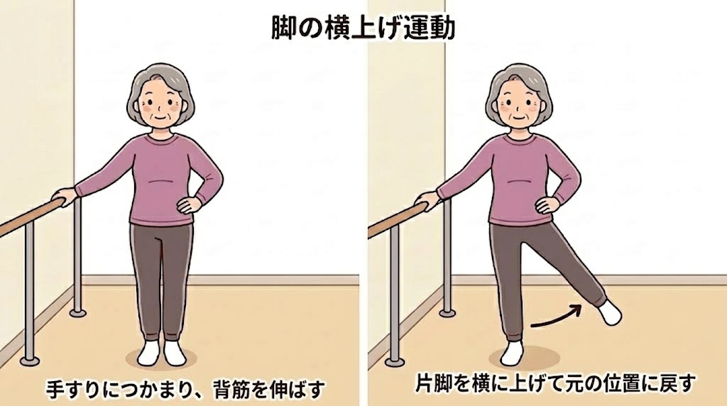 脚の横上げ運動