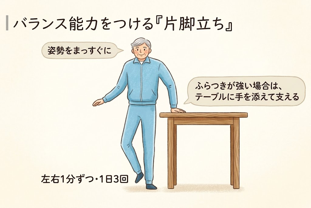 バランス能力をつける『片脚立ち』
